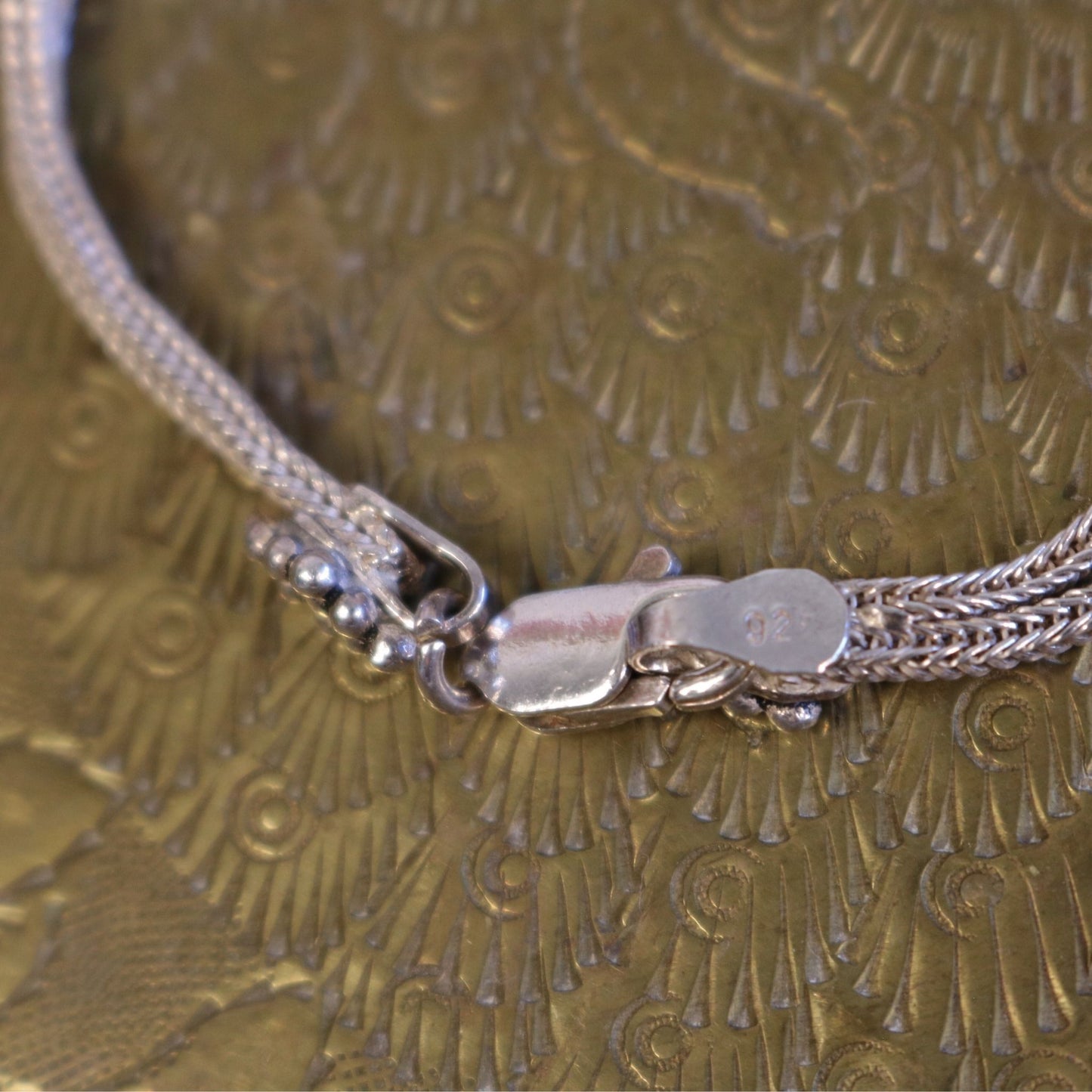 Vintage Sterling Silver Mesh Bracelet with Carnelian Cabochon & Marcasite Accents