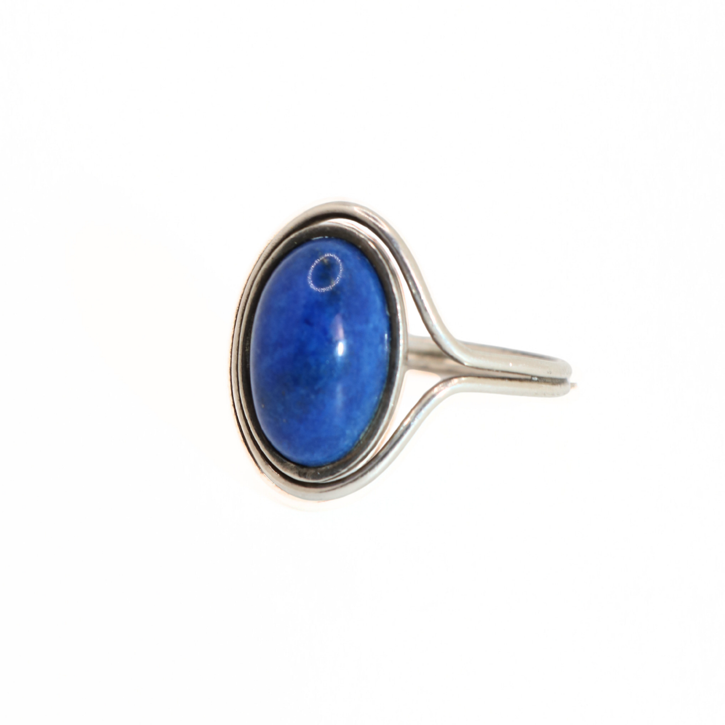 Vintage 925 Sterling Silver Ring with Blue Stone