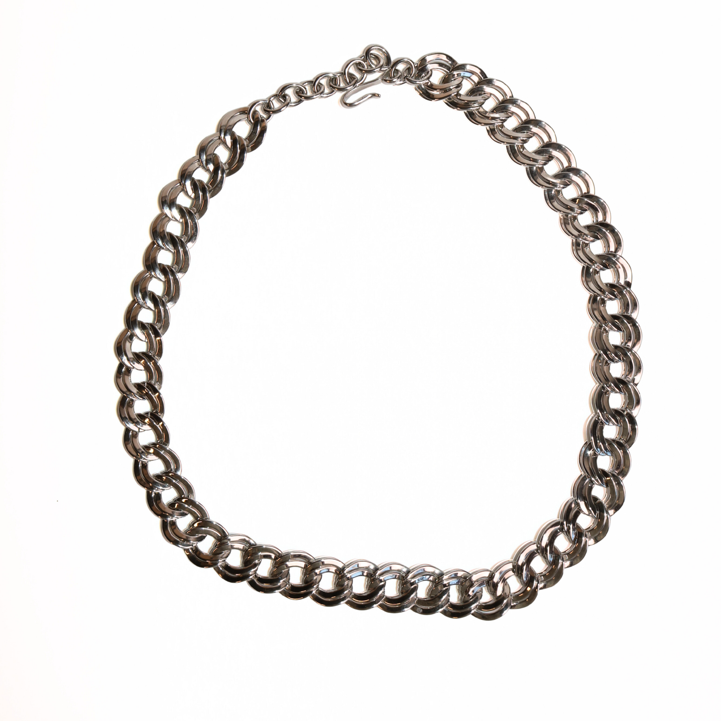 Vintage Monet Silver-Tone Chain Link Necklace