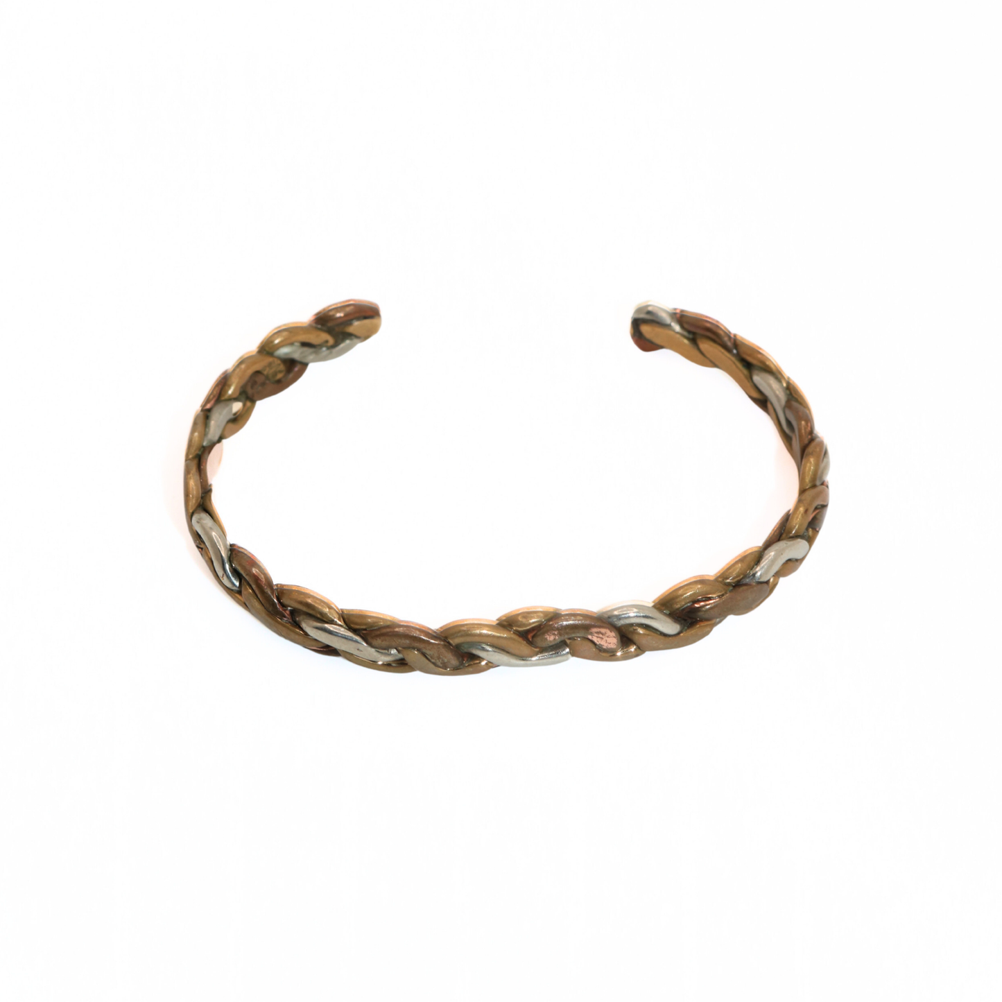 Vintage Sergio Lub Tri-Metal Twisted Cuff Bracelet