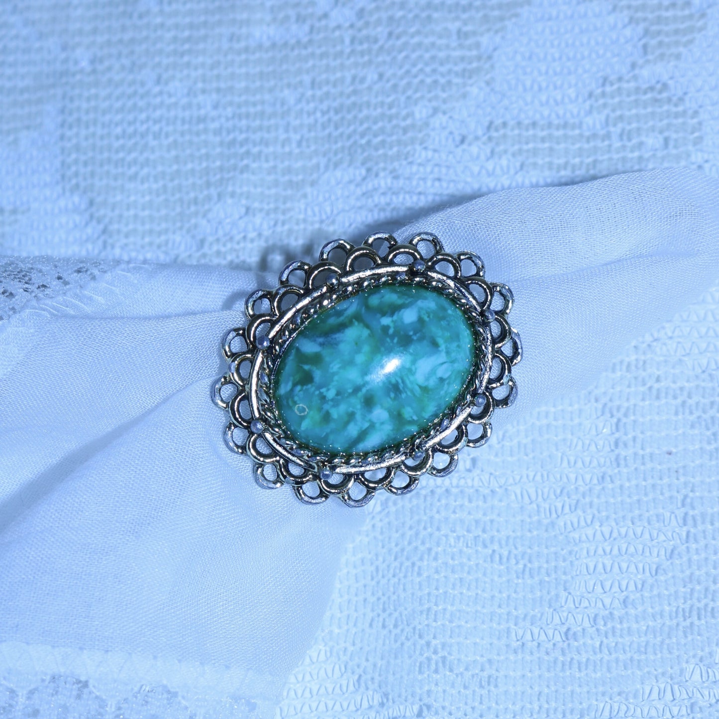 Vintage 10KT Gold Filled Ring with Turquoise Stone