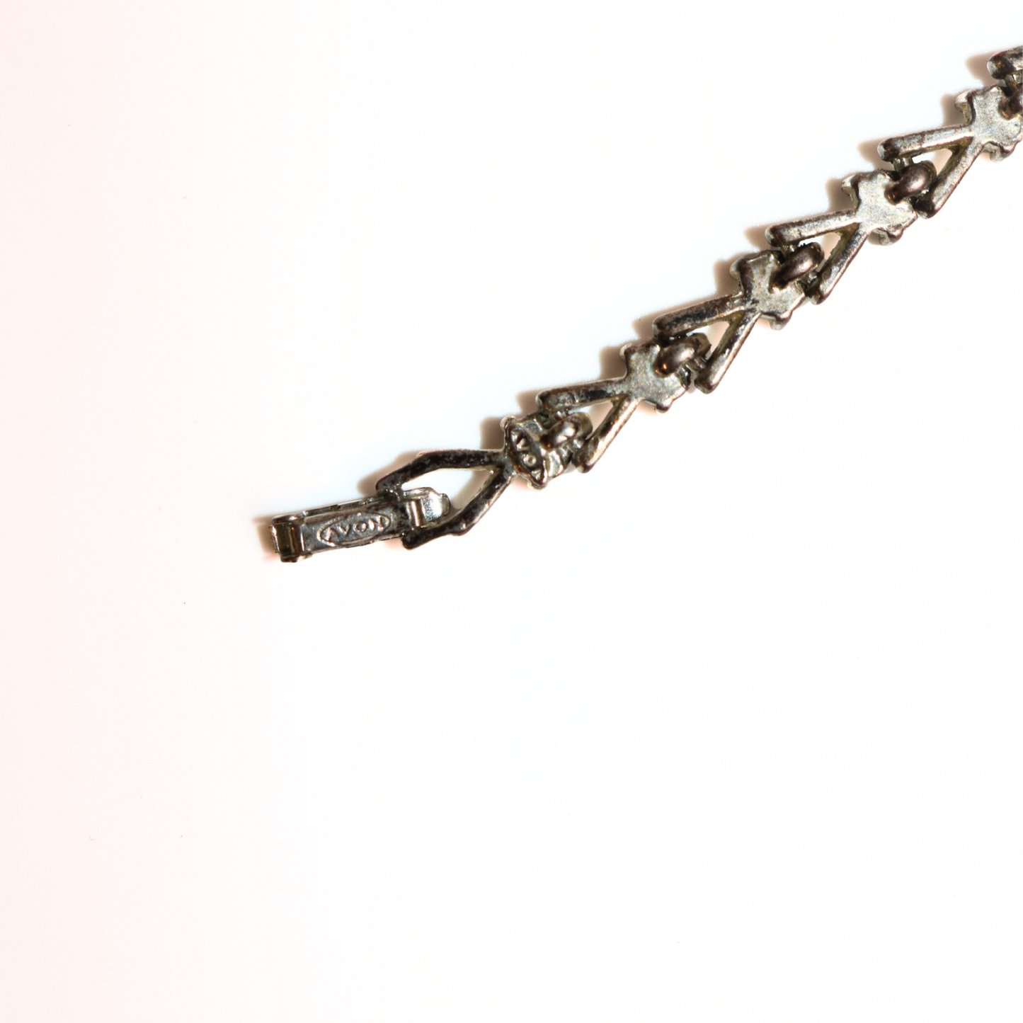 Vintage Avon Silver-Tone Rhinestone Bracelet