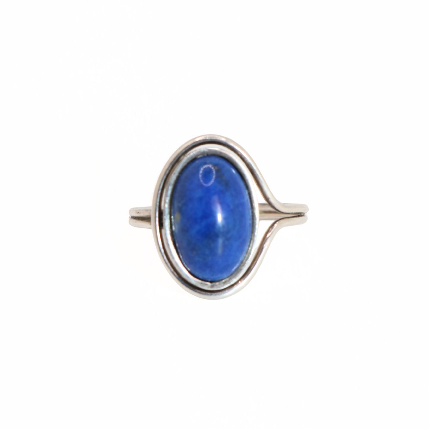 Vintage 925 Sterling Silver Ring with Blue Stone